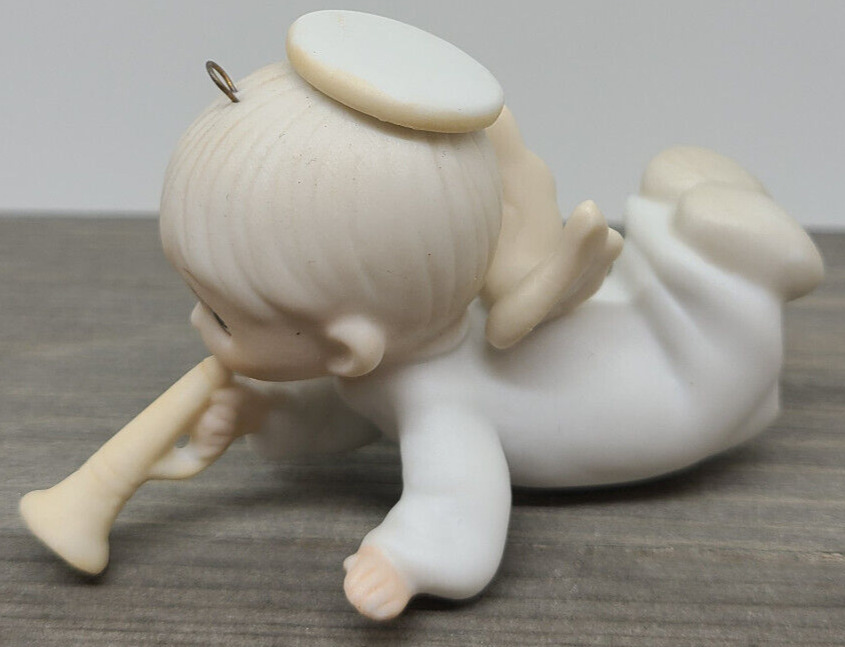 Vintage 1982 Precious Moments Joy To The World Ornament Angel Trumpet