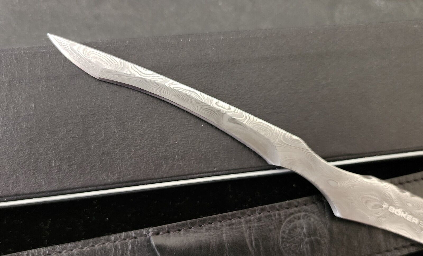 Boker Soligen Rare Damascus Blade (Made From German Battle Tanks)