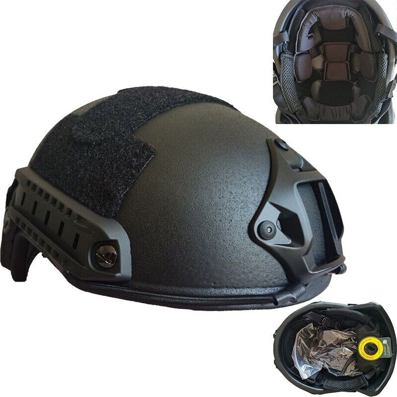 Tactical FAST Ballistic Helmet Level IIIA Large UHMW-PE Army-Grade BK