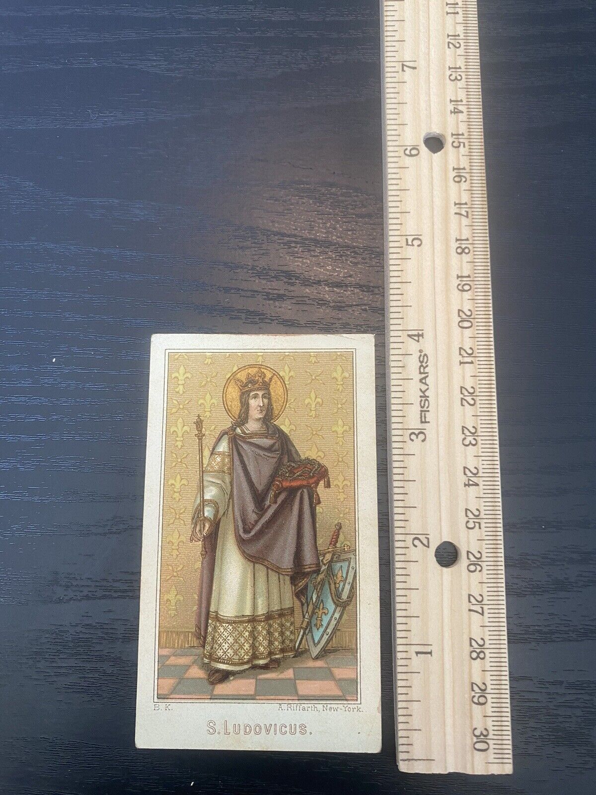 Antique Catholic Prayer Card Religious Collectible 1890's Holy Card. St. Ludo