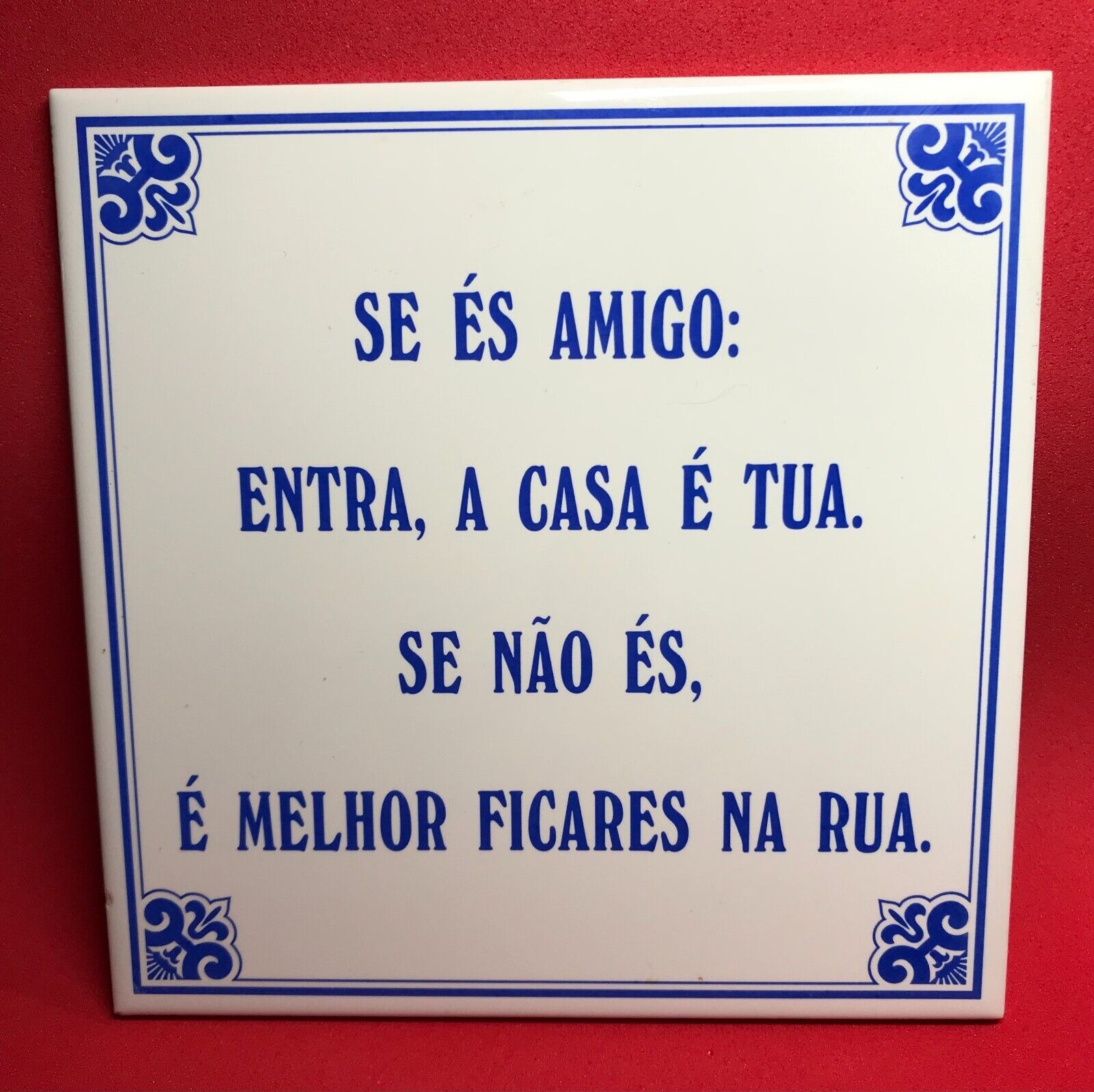 Portuguese Idiomatic Expressions Tile Ceres Coimbra Portugal Warning To A Friend