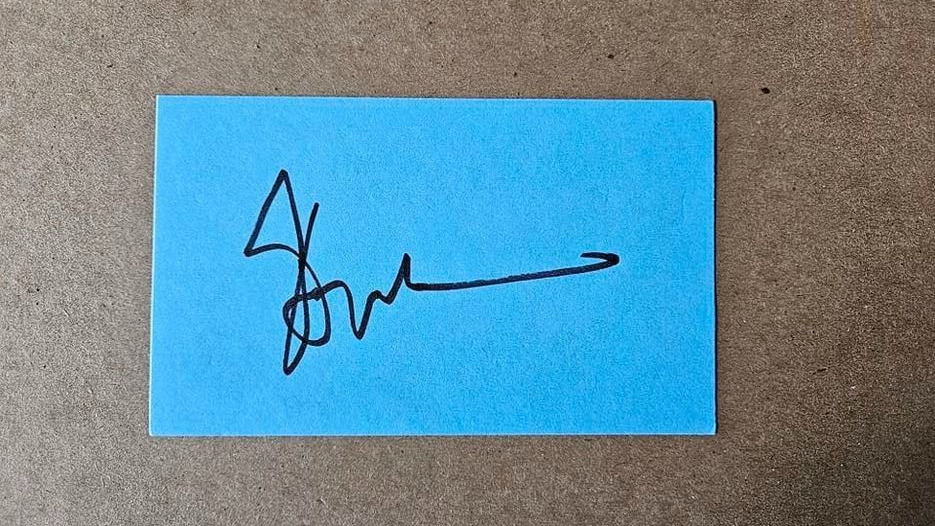 BENNY ANDERSSON SIGNED 3x5 INDEX CARD AUTOGRAPH - ABBA