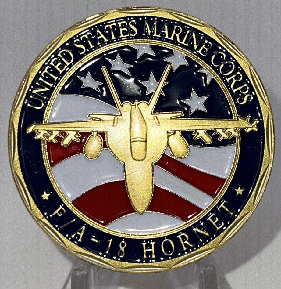 * US MARINES And NAVY F/A 18 Hornet 🐝 Challenge New Coin In An Airtight Capsule