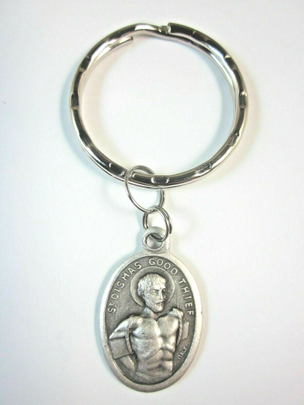 St Dismas the Good Thief Medal Italy Key Ring Gift Box & Prayer Card