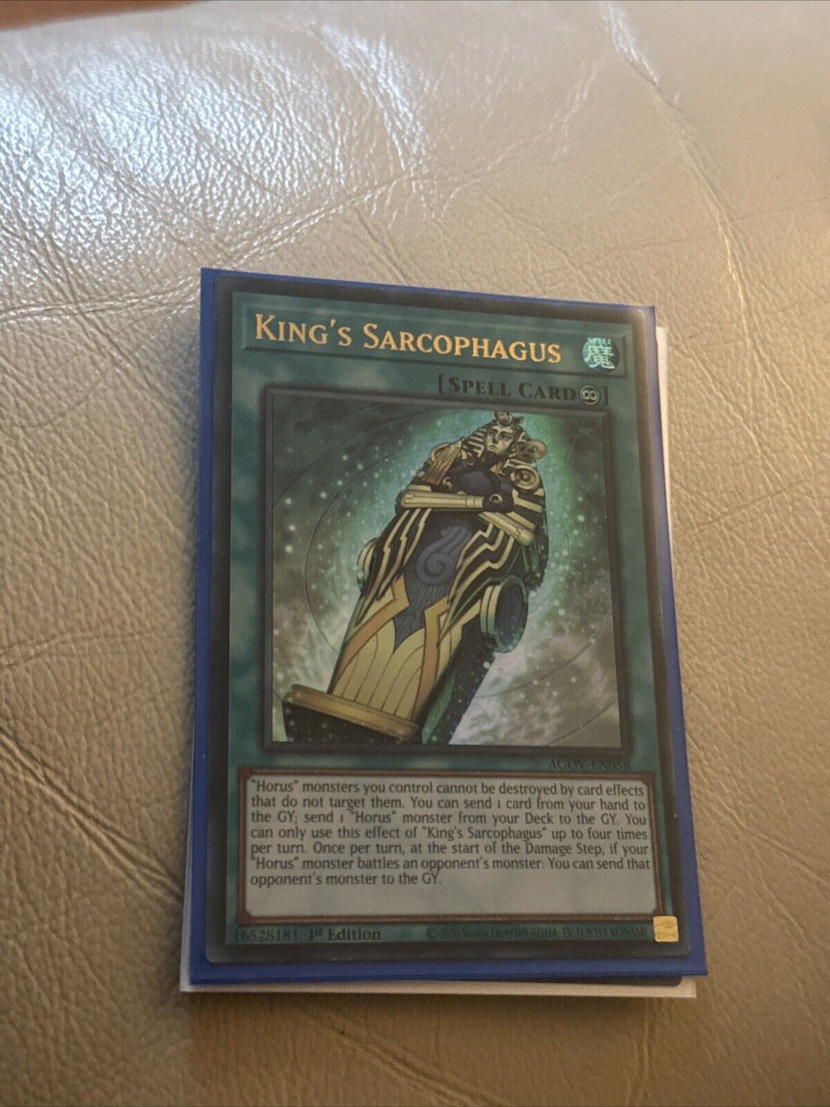 King\'S Sarcophagus AGOV-EN058 Ultra Rare 1st Edition
