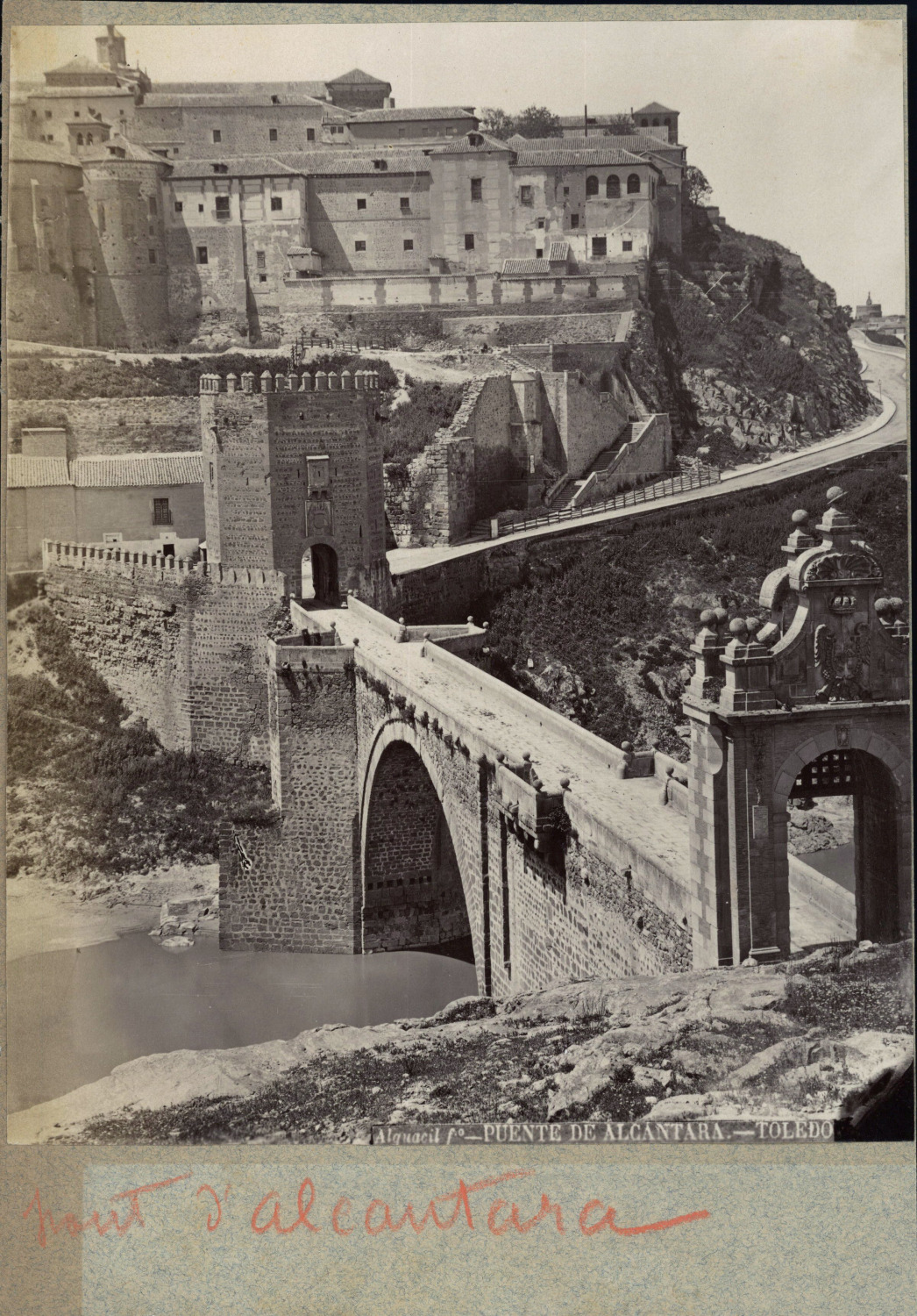 Spain, Toledo, Alcantara Bridge, Photo. Vintage Print Print Sheriff,  