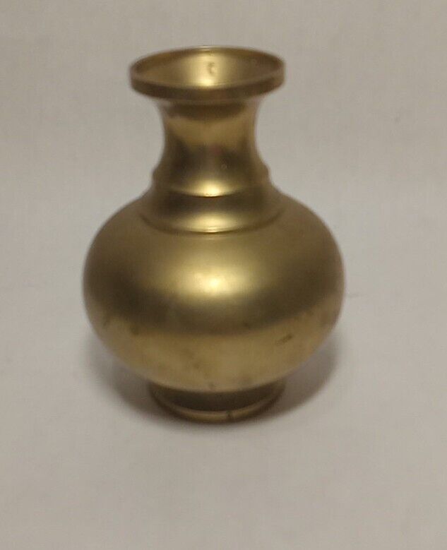 small solid brass vase india