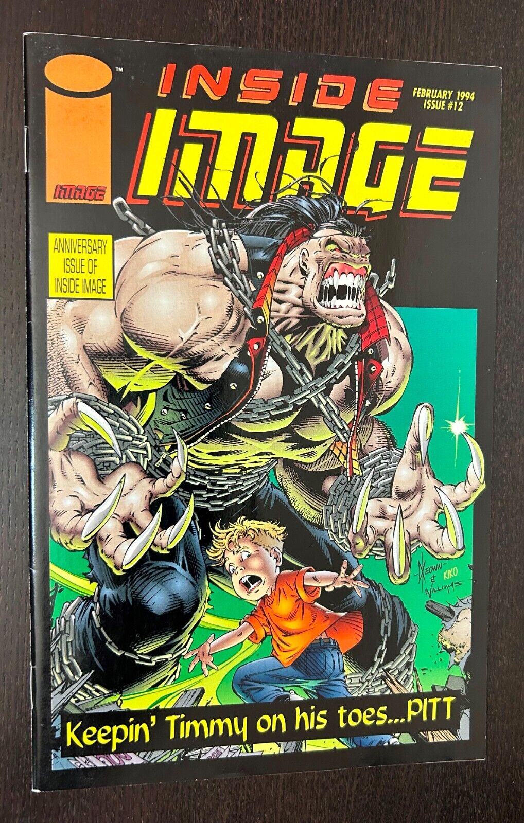 INSIDE IMAGE #12 (Image Comics 1994) -- Dale Keown PITT Cover -- VF/NM