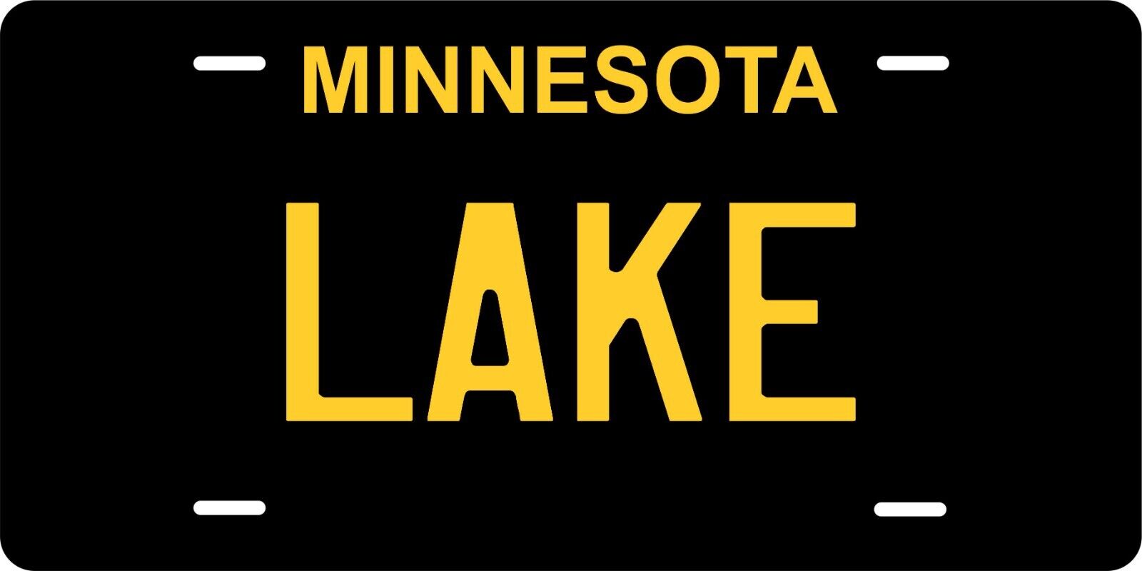 Minnesota Black Yellow Custom Personalized License plates Auto Bike Motorcycle