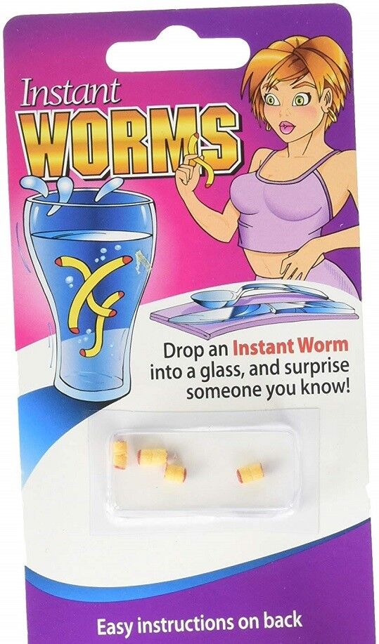 Instant Worms - Nasty Maggot Grub Worms Drink Magic Trick Gag Funny Prank Joke 