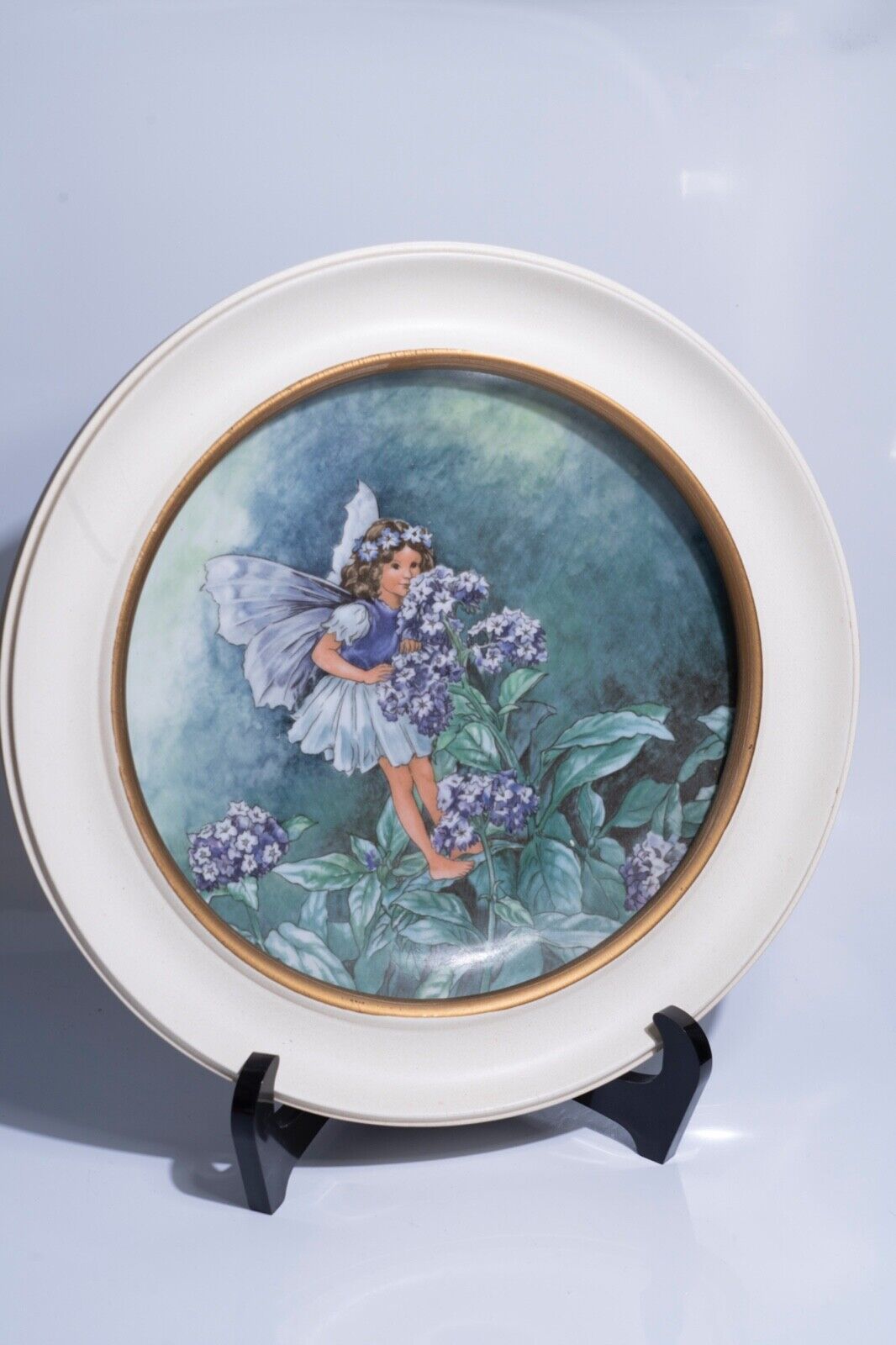 The Heliotrope Fairy plate HEINRICH GERMANY Villeroy & Boch in Wooden Frame 9945