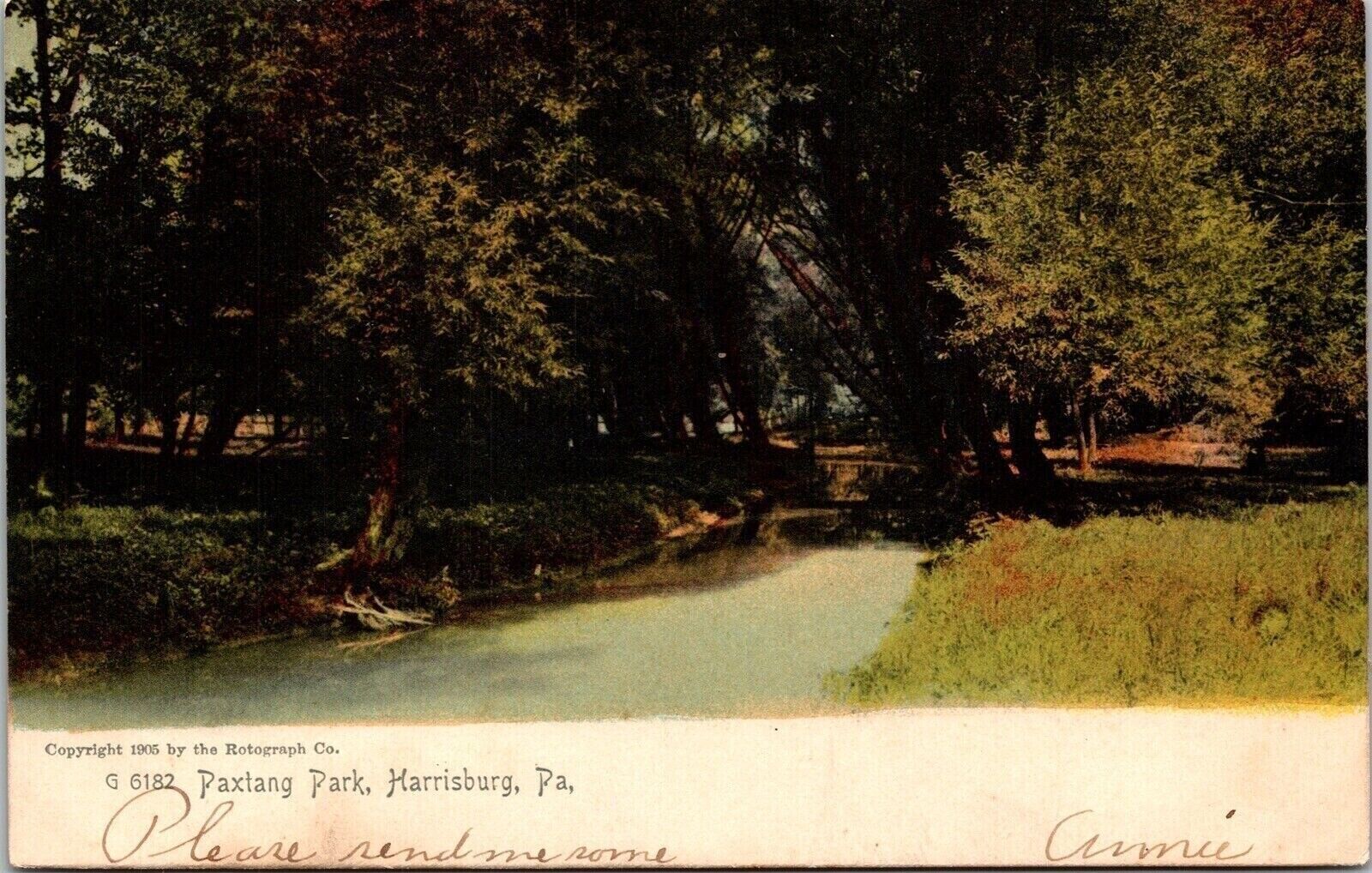 Paxtang Harrisburg PA Pennsylvania Antique Postcard UNP WOB Note UDB