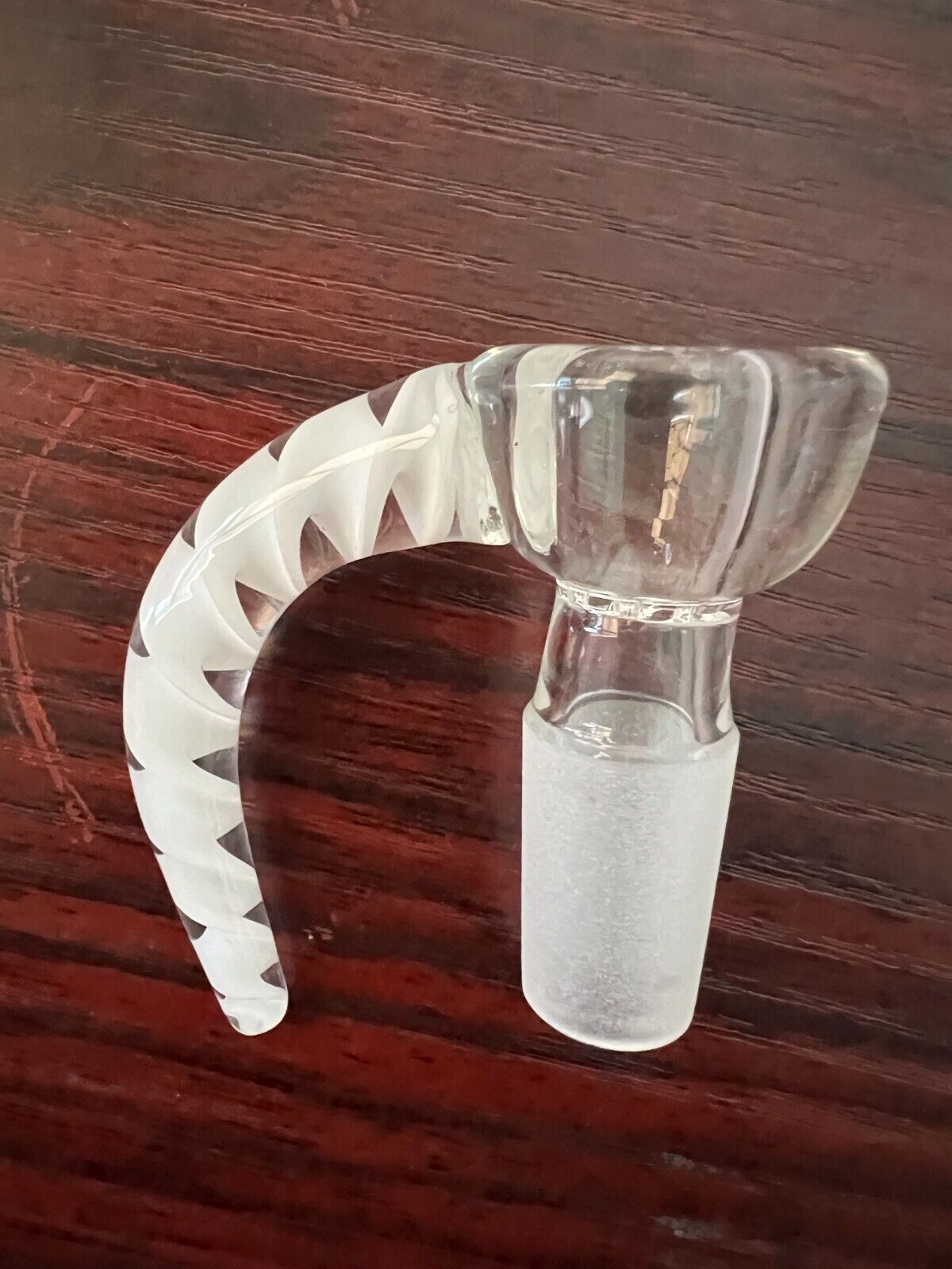 14mm Horn Bowl - VERY high quality thick glass built-in screen -WHITE-NEW COLOR