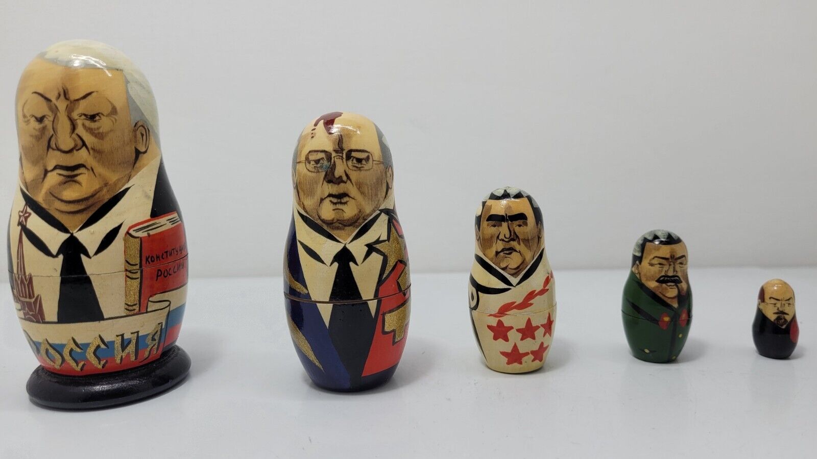 Russian Nesting Dolls 5-piece, Russian Leaders Themed