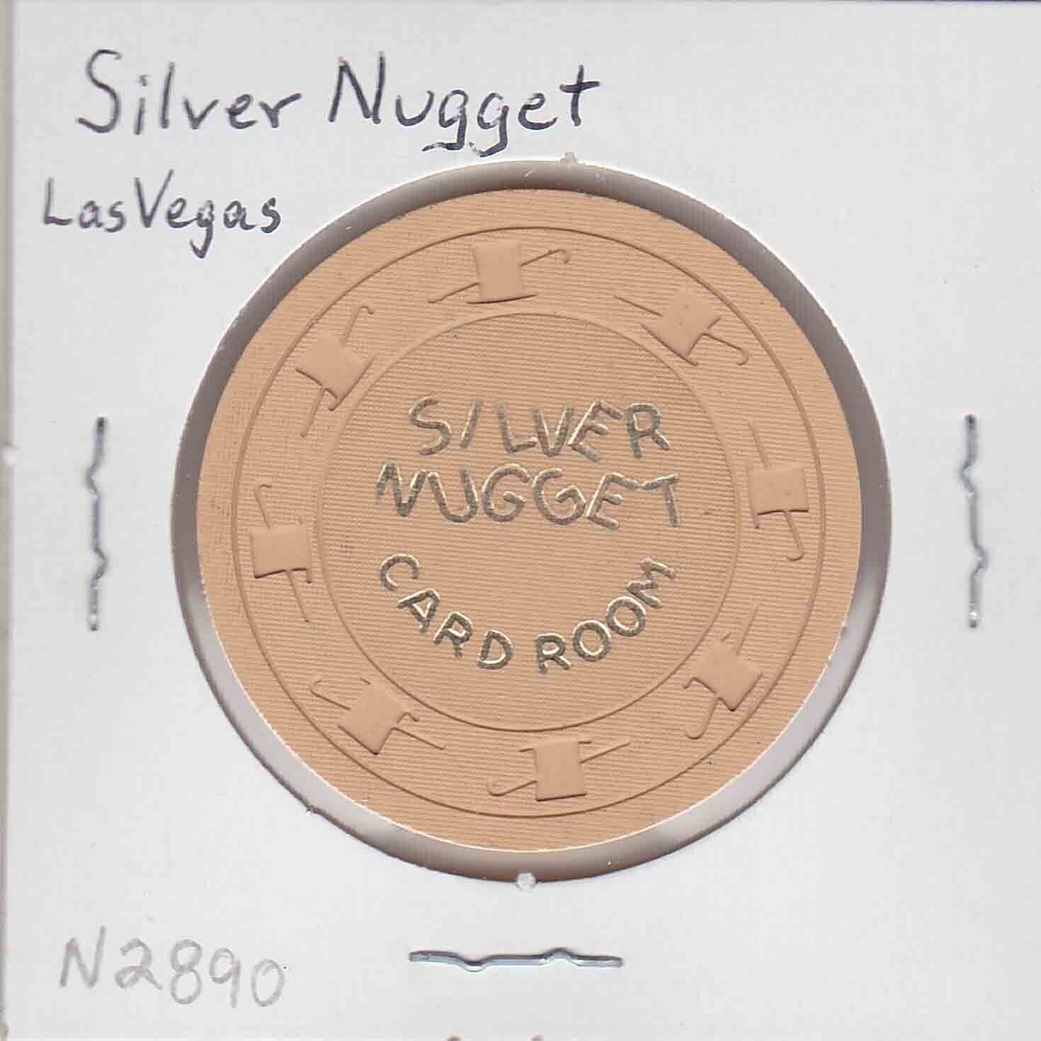 Vintage $1 Card Room chip from Silver Nugget Casino (1960s) Las Vegas