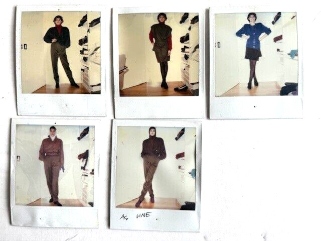 Rare CINDY CRAWFORD 1984 VIntage OOAK 5 x Polaroids Perry Ellis Fashion SET OF 5