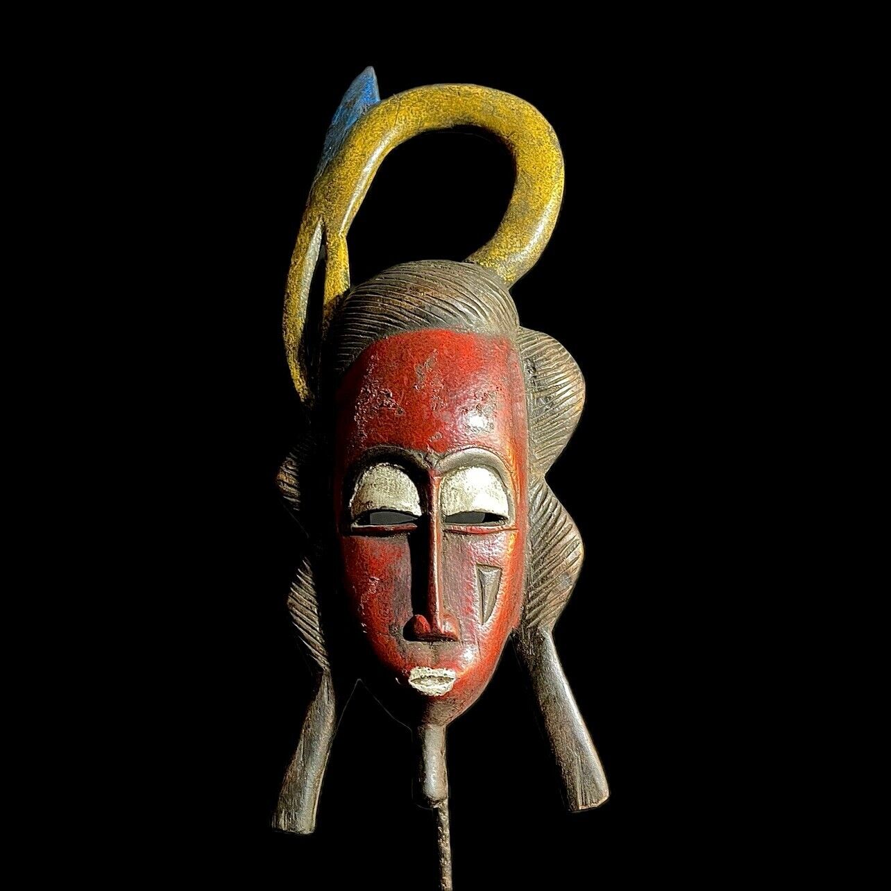 African masks antiques tribal wood mask Face Mask African Art Guro Baule-9441