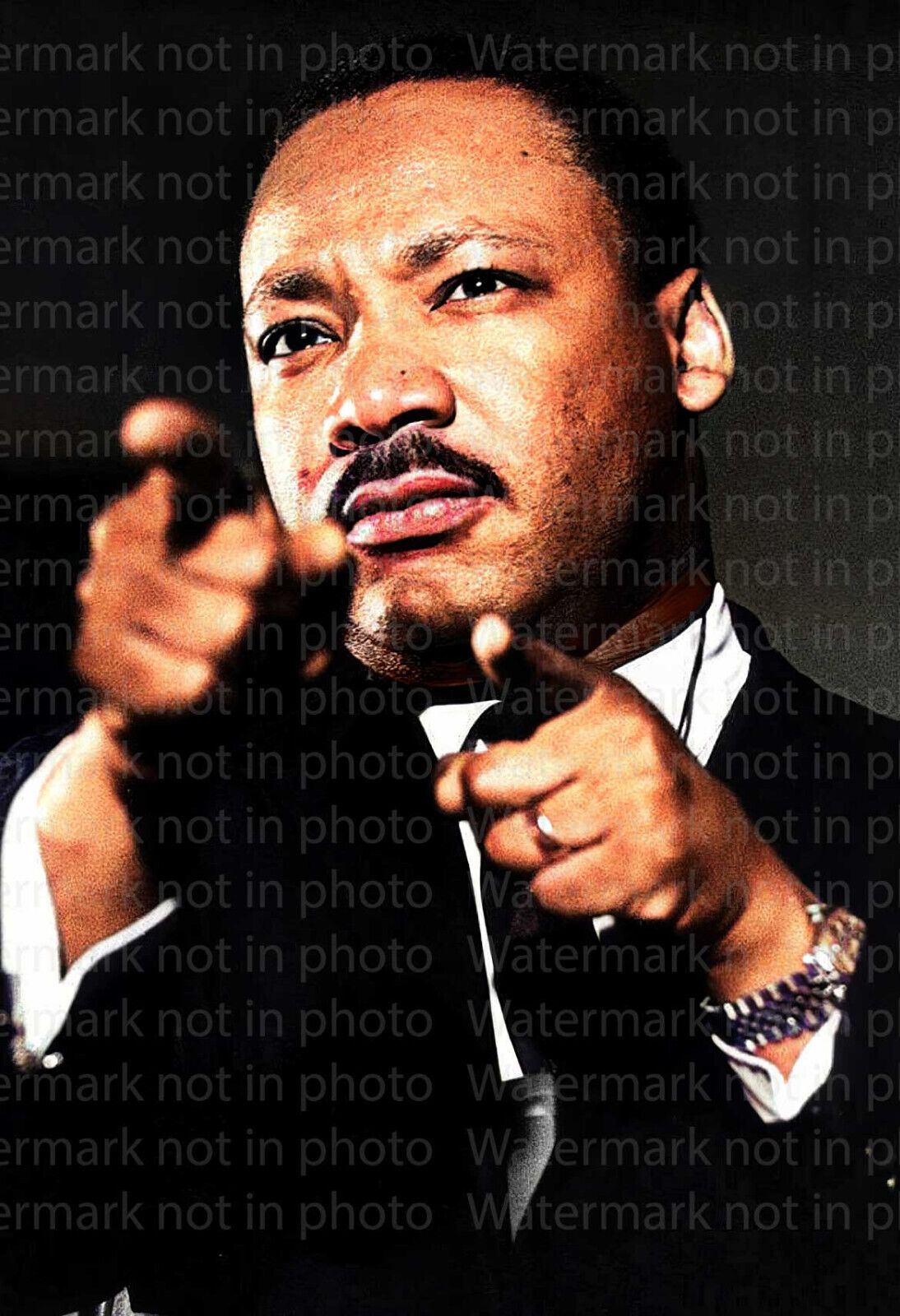 Martin Luther King 13X19 RARE COLOR POSTER Photo 1902