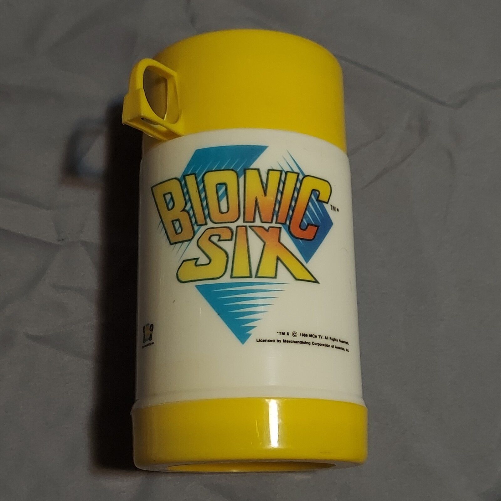 1986 Bionic Six Thermos,Extremely Rare