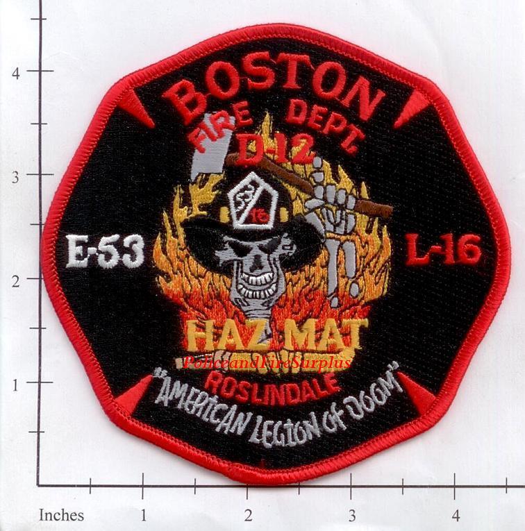 Massachusetts - Boston Engine 53 Ladder 16 District 12 MA Fire Dept Patch