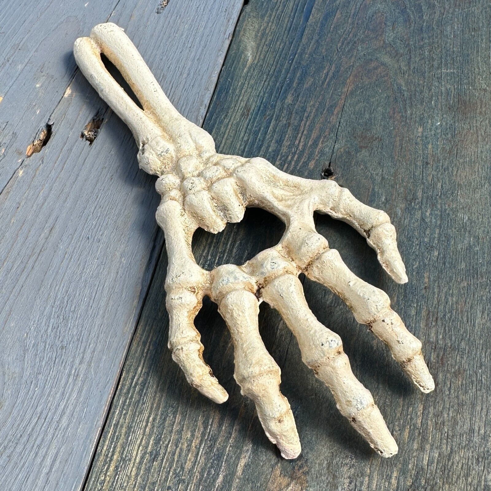 Skeleton Hand Cast Iron Bottle Opener With Antique Finish