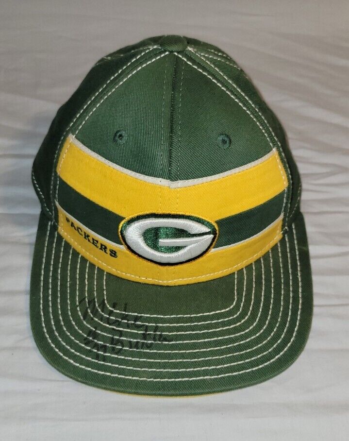 Authentic Mike Butler #77 AUTOGRAPH Hat Green Bay Packers Reebok On Field NFL