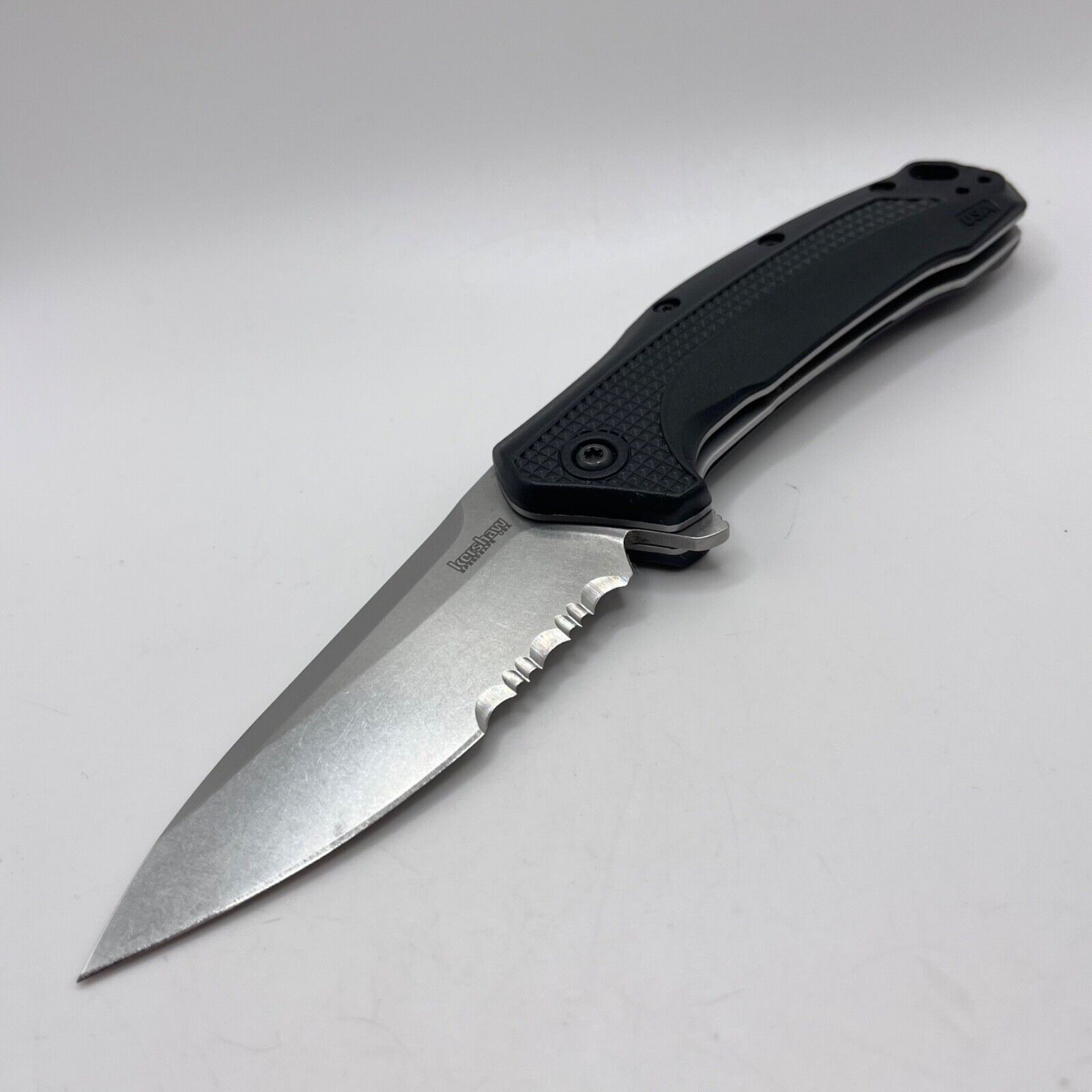Kershaw Dividend 1812ST Combo Edge Rare Knife USA Discontinued - Excellent