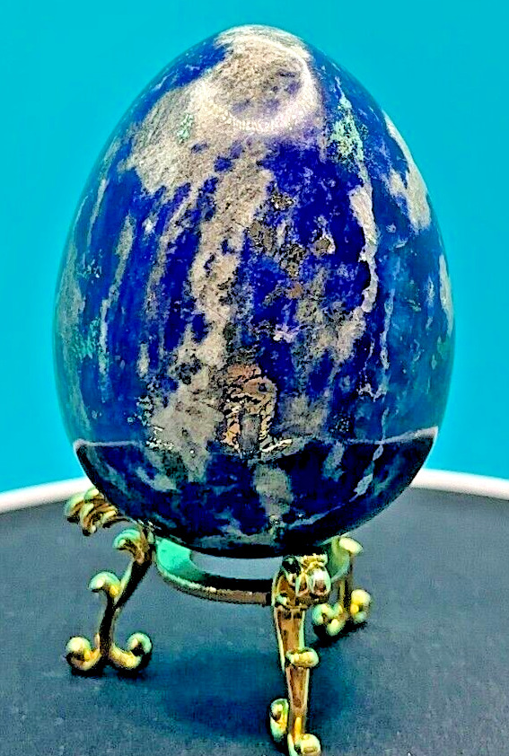 480 Gram, Natural Crystal Lapis Lazuli Lazurite Polished Specimen Egg