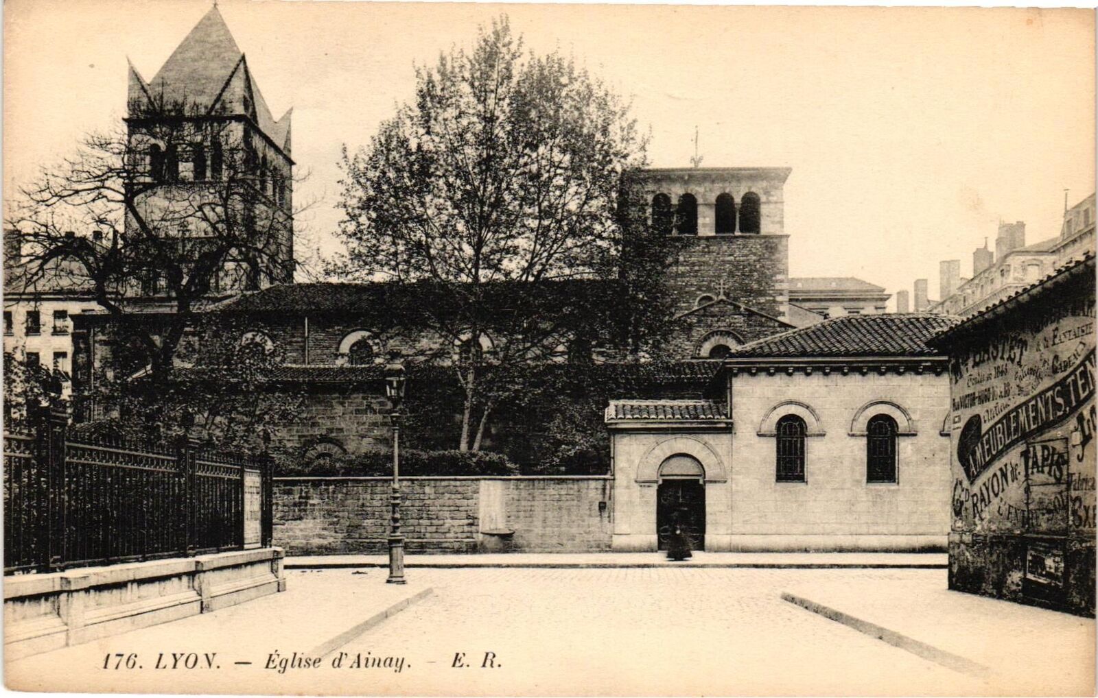 Vintage Postcard- Eglise d'Ainay, Lyon Early 1900s