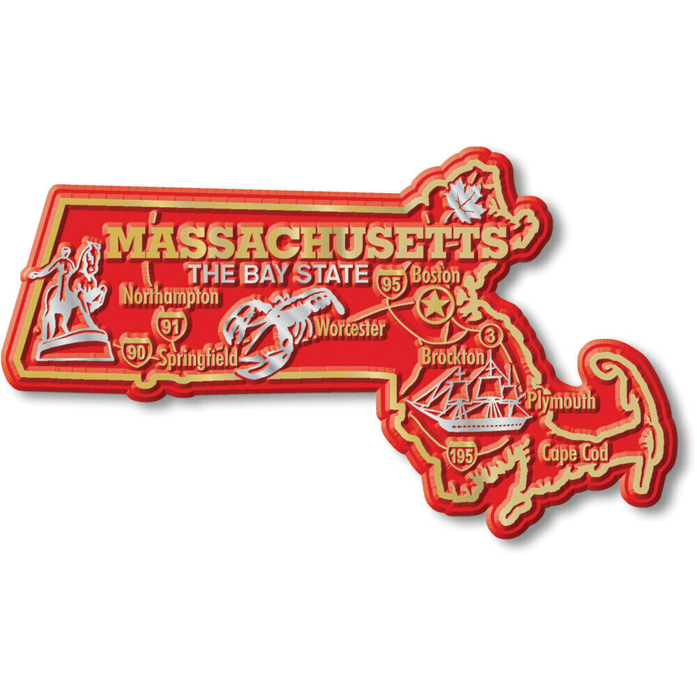 Massachusetts Giant State Magnet by Classic Magnets, 4.9\