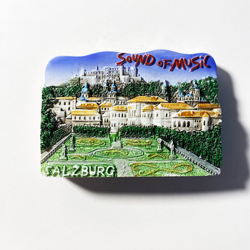 EU Austria Fourth Largest City Salzburg 3D Fridge Magnets.