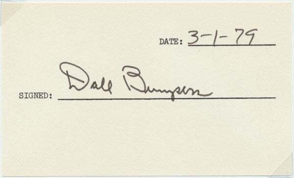 Dale BUMPERS / Signature Signed
