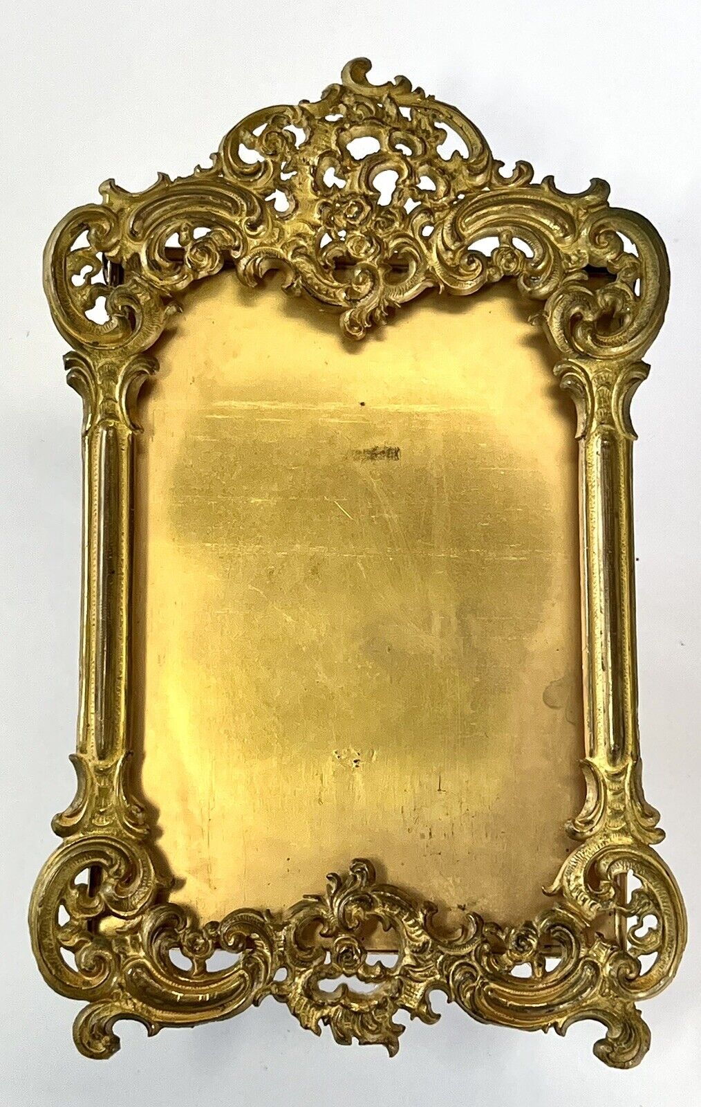 Antique Brass Gilt Photo Frame Royal Manufacturing Co. Ornate Victorian 19th C