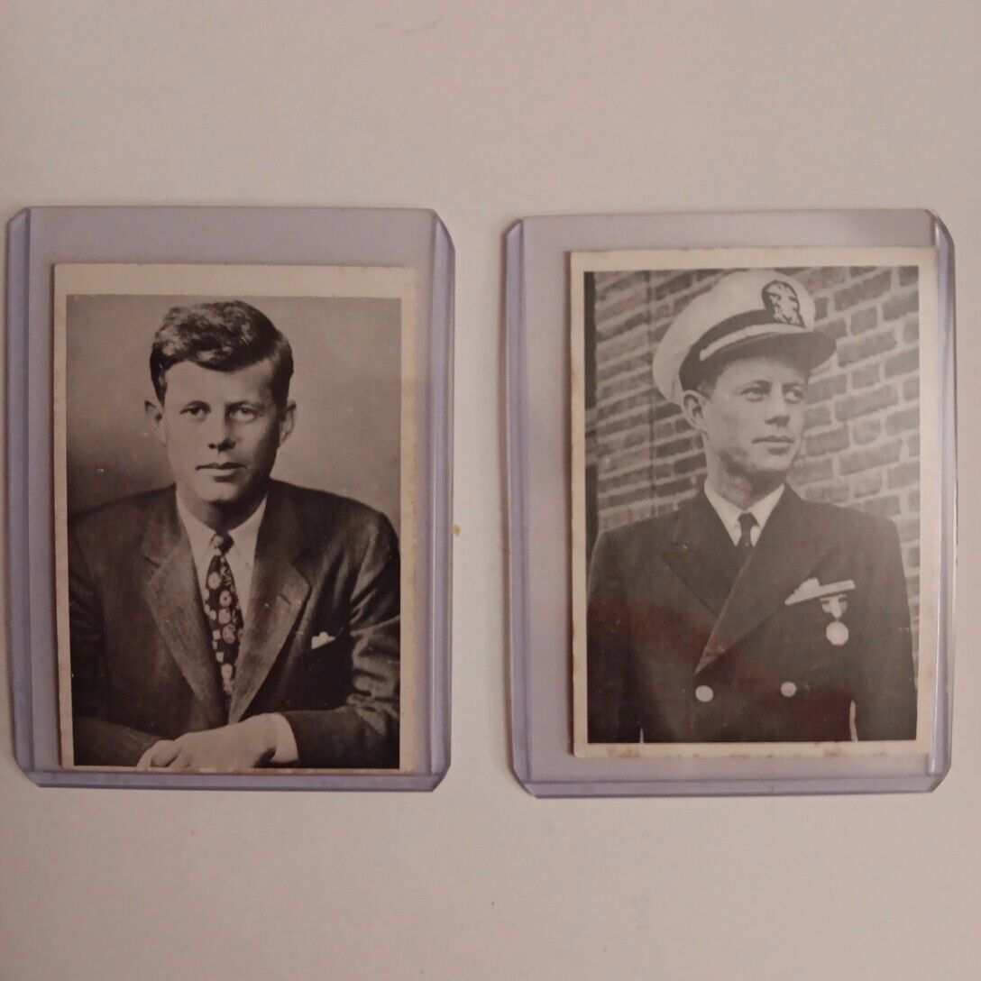 1963 Rosan Trading Card 5 & 6 President John F Kennedy  Vintag,Very Rare,Scarce.