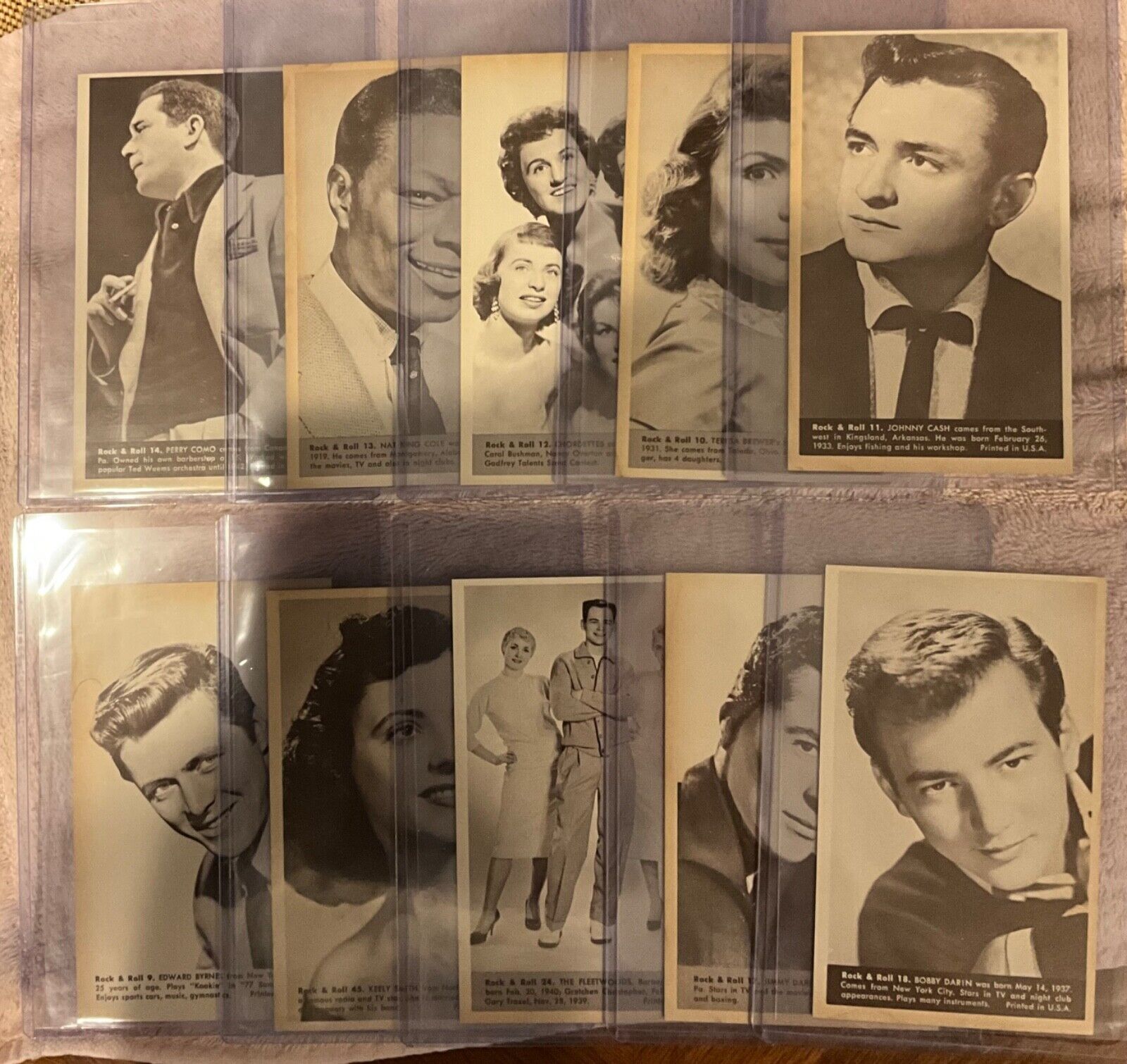 1959 ROCK and ROLL COMPLETE (64) CARD SET NU-CARD  *ELVIS, SINATRA, JOHNNY CASH*