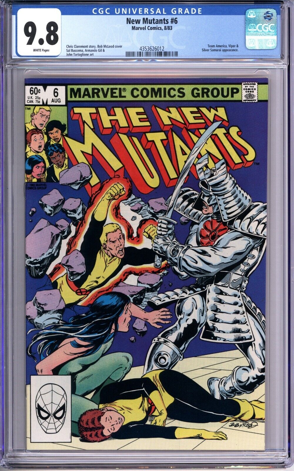The New Mutants #6 CGC 9.8 NM/MT white pages Marvel comics 4353626012