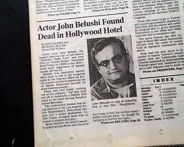 JOHN BELUSHI Actor Comedian \