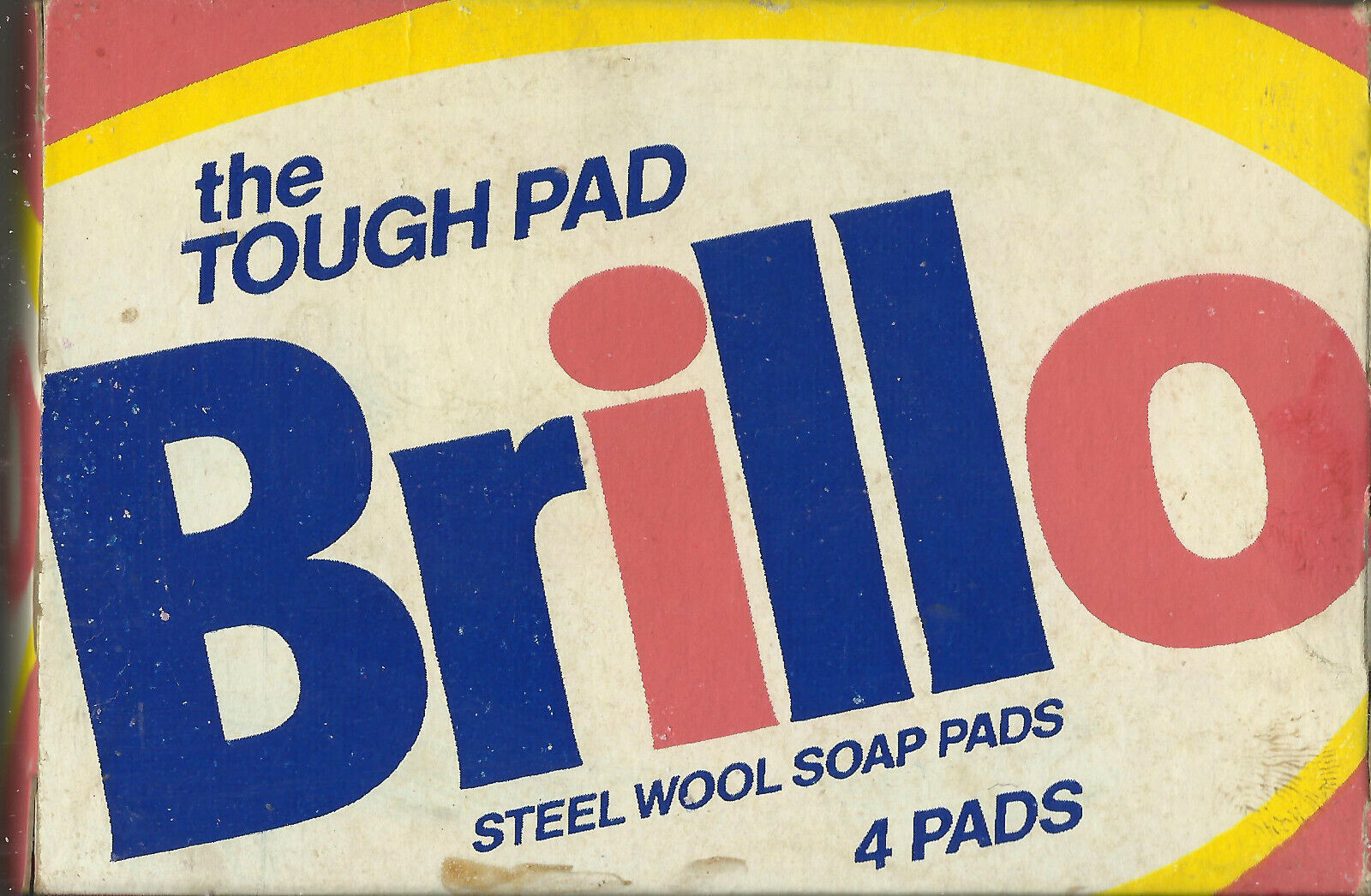 Vintage 90s Box of 4 Brillo Steel Wool Soap Pads Dial Corporation