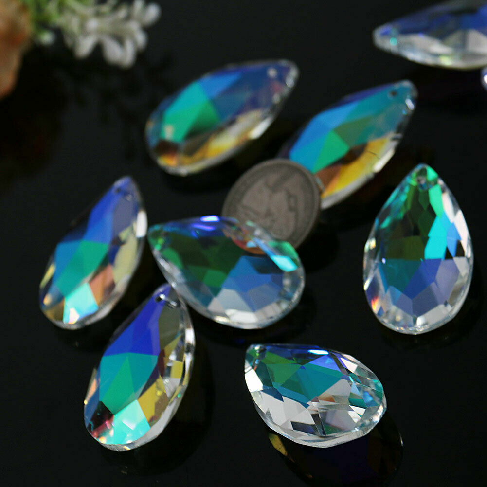 10PC AB Crystal Lamp Prism Rainbow Glass Chandelier Suncatcher Pendant Christmas