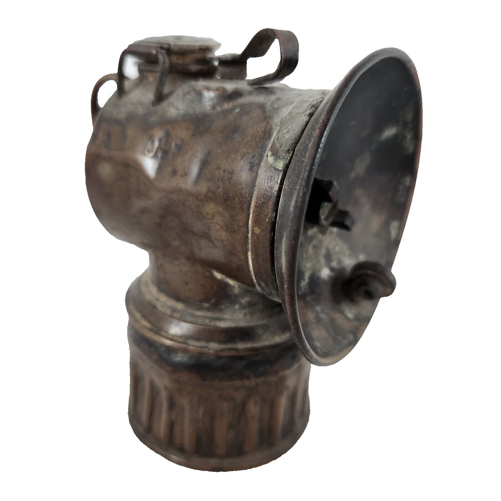 Vintage 1920s Justrite Carbide Miners Mining Lantern Lamp - Brass/Copper Color