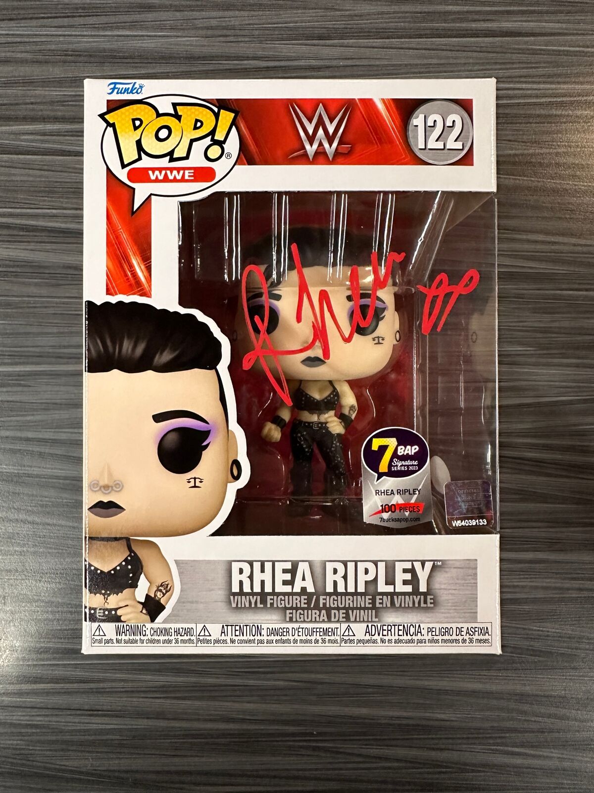Funko POP WWE: Rhea Ripley (7BAP)(100 PCS)(Signed/Rhea Ripley/JSA) #122