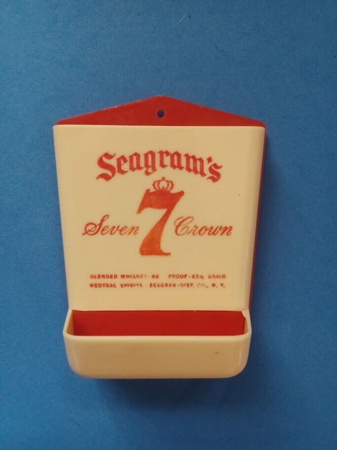 Seagram\'s Seven 7 Crown Swizzle Stick Holder 1950s Man Cave Bar Liqueur