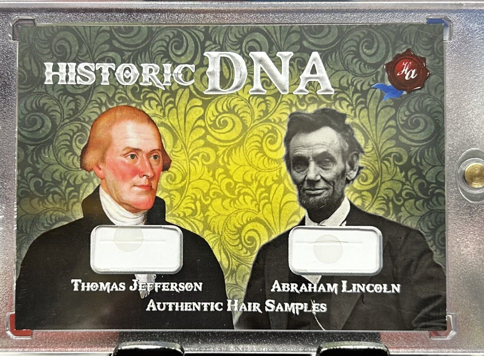 Abraham Lincoln Thomas Jefferson 2022 Historic HA Prime DNA Authentic Hair 29/46