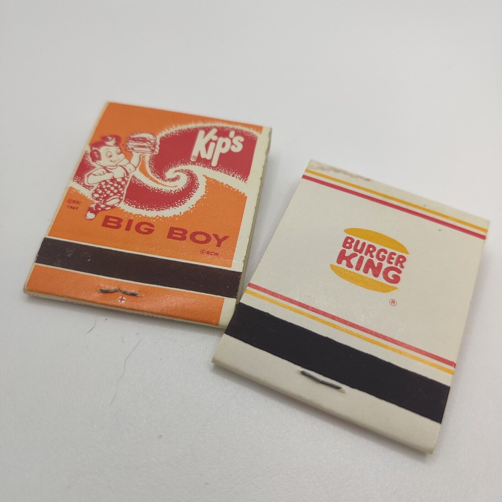 Vintage Burger King & Kip\'s Big Boy Matchbook Advertising