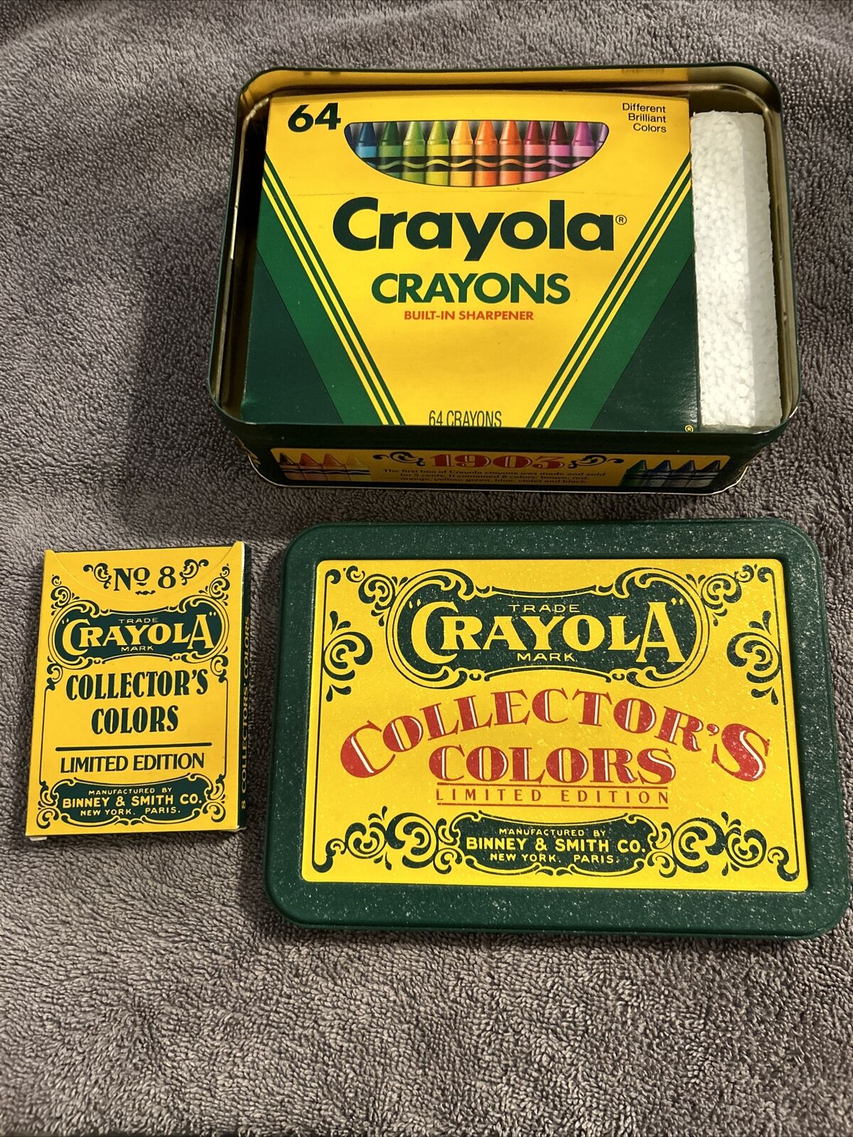 RARE Vintage 1991 CRAYOLA Collectors Colors Limited Edition Tin With 72 Crayons