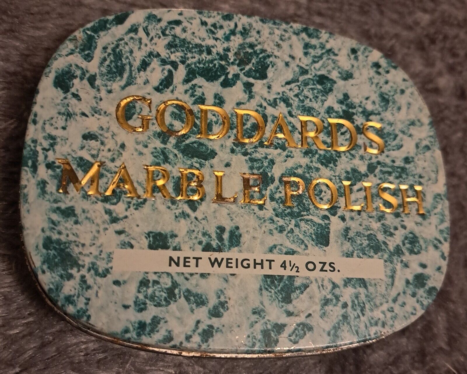 Vintage Goddards Marble Polish 4.5 Oz. Tin W/ Original Contents AS IS