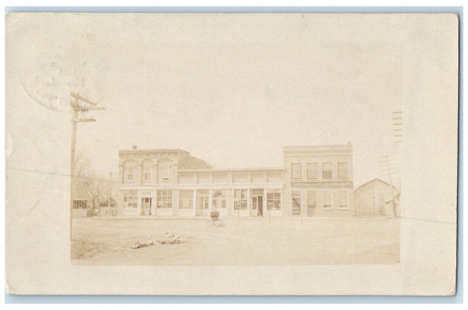 c1910\'s Pioneer Valley Savings Bank Sergeant Bluff Iowa IA RPPC Photo Postcard