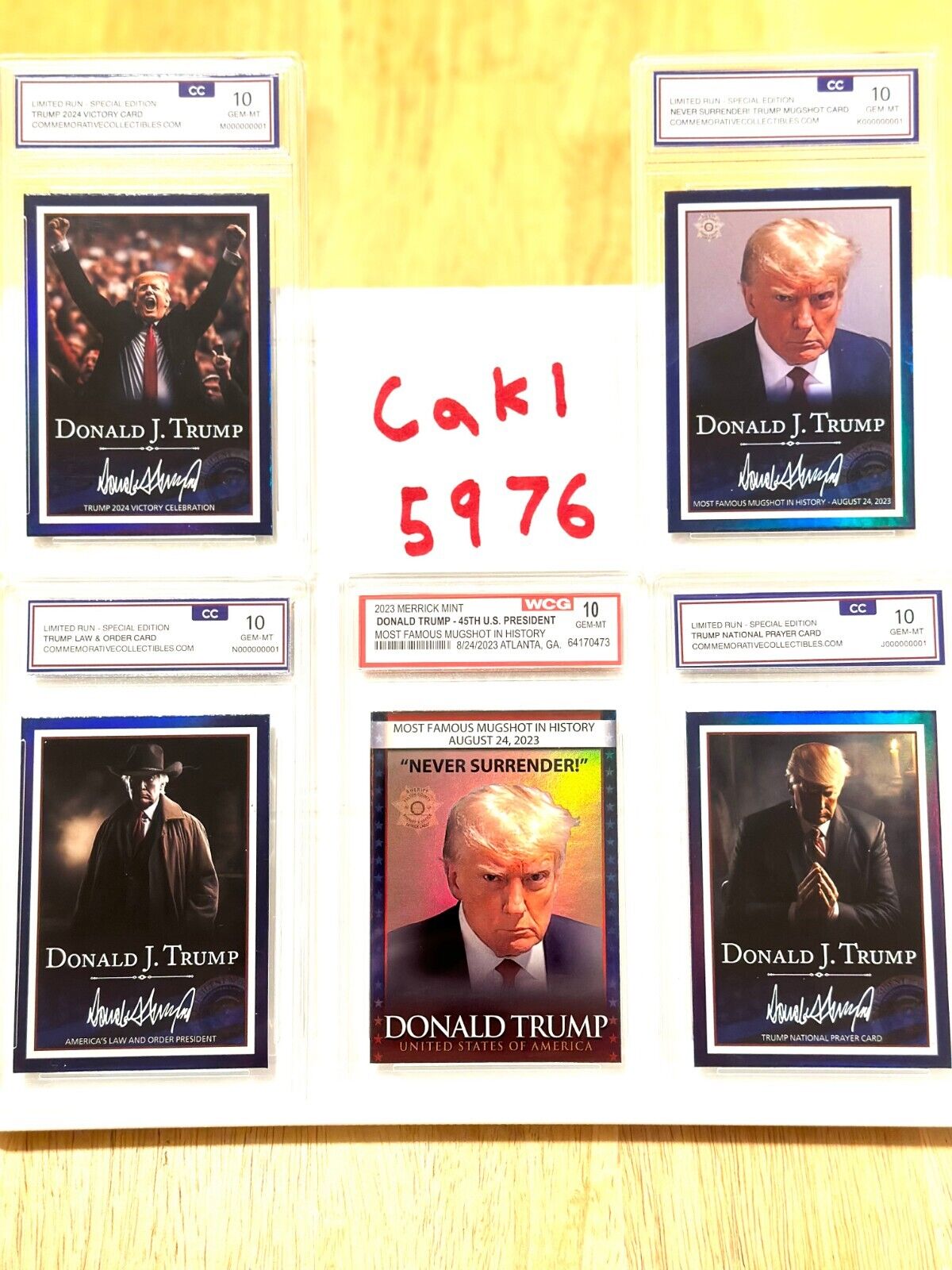 Holographic President Donald Trump Collection Mint Condition Trading Cards MAGA