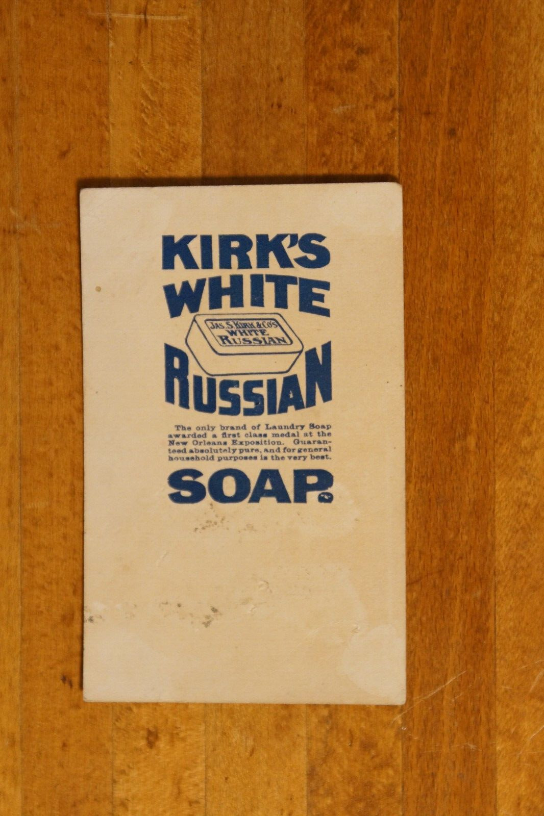 Antique Victorian Trade Card Kirk\'s White Russian Soap