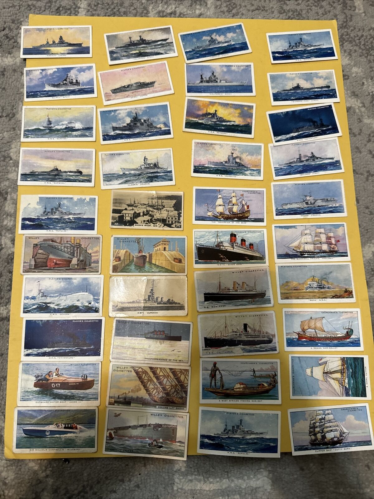 10 x Boat/ship/nautical Cigarette/tobacco Cards Random Lot 1920’s-30’s